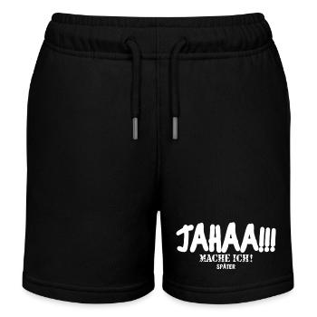 Yes, I'll do it later - Kids Organic Sweat Shorts by Stanley/Stella - black - Front