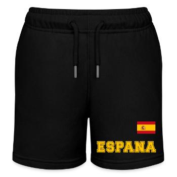 Look maillot de l’Espagne – ESPANA avec drapeau - Short de jogging enfant bio Stanley/Stella - noir - Devant