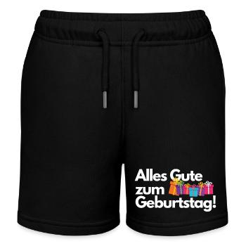 Feiere deinen Geburtstag im Stil! - Kinder Organic Joggingshorts Mini Bolter von Stanley/Stella - Schwarz - Vorne
