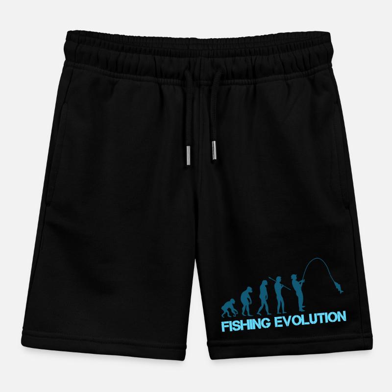Fishing Evolution Kids Organic Sweat Shorts by Stanley/Stella