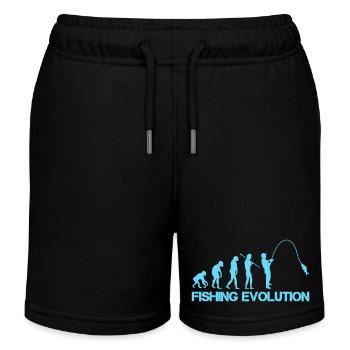 Évolution de la pêche 1 - Short de jogging enfant bio Stanley/Stella - noir - Devant