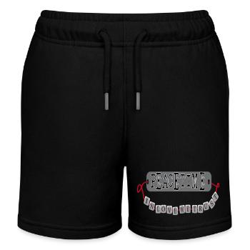 LIEBE FRIEDEN - Kinder Organic Joggingshorts Mini Bolter von Stanley/Stella - Schwarz - Vorne