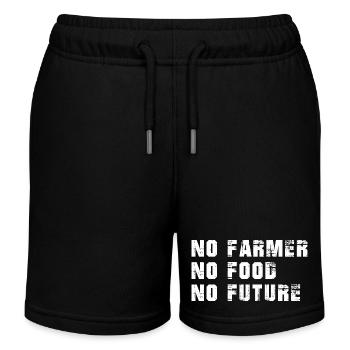 Farmer Rétro Vie Rurale Paysan Cadeau Dire - Short de jogging enfant bio Stanley/Stella - noir - Devant
