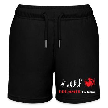 DRUMMER Evolution rot - Kids Organic Sweat Shorts by Stanley/Stella - black - Front
