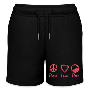 Rave Party - Short de jogging enfant bio Stanley/Stella - noir - Devant
