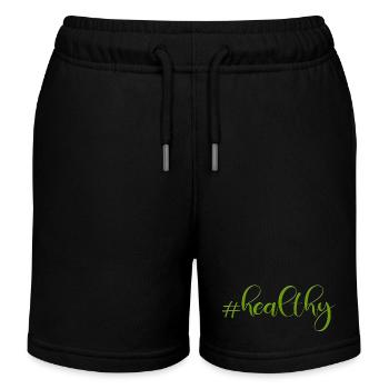 #healthy - Kids Organic Sweat Shorts by Stanley/Stella - black - Front