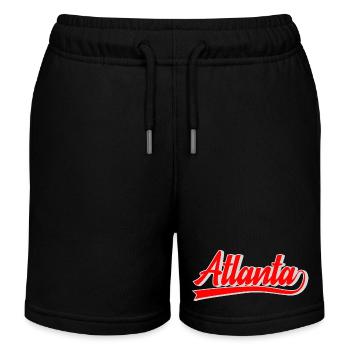 Atlanta Script Retro Logo - Kinder Organic Joggingshorts Mini Bolter von Stanley/Stella - Schwarz - Vorne