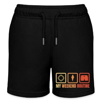 Eiscreme Liebhaber - Kinder Organic Joggingshorts Mini Bolter von Stanley/Stella - Schwarz - Vorne