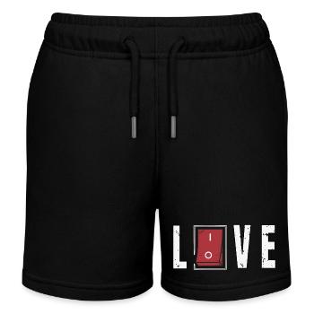Liebe erwidert - Kinder Organic Joggingshorts Mini Bolter von Stanley/Stella - Schwarz - Vorne