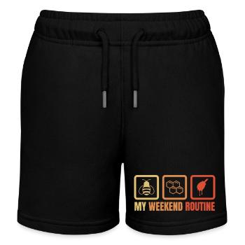 Imker Wochenende - Kinder Organic Joggingshorts Mini Bolter von Stanley/Stella - Schwarz - Vorne