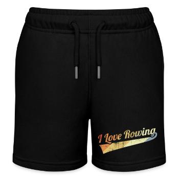 Ich mag Rudern - Kinder Organic Joggingshorts Mini Bolter von Stanley/Stella - Schwarz - Vorne