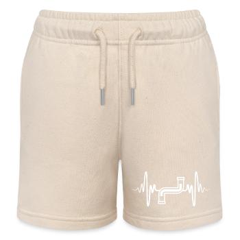 Plombier Heartbeat - Short de jogging enfant bio Stanley/Stella - écru doux - Devant