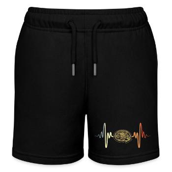PIzza Vintage Look - Kinder Organic Joggingshorts Mini Bolter von Stanley/Stella - Schwarz - Vorne