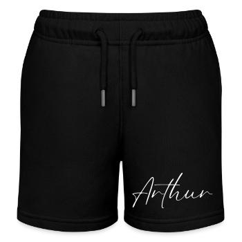 Arthur Name T-Shirt Geschenk Für Männer - Kinder Organic Joggingshorts Mini Bolter von Stanley/Stella - Schwarz - Vorne