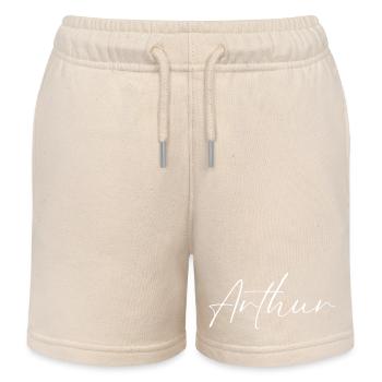 Arthur Name T-Shirt Geschenk Für Männer - Kinder Organic Joggingshorts Mini Bolter von Stanley/Stella - Natur - Vorne