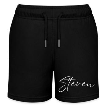 Steven Name T-Shirt Geschenk Für Männer - Kinder Organic Joggingshorts Mini Bolter von Stanley/Stella - Schwarz - Vorne