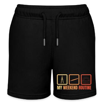 Architektur Wochenende - Kinder Organic Joggingshorts Mini Bolter von Stanley/Stella - Schwarz - Vorne