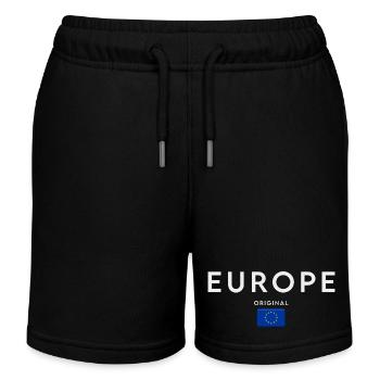 Drapeau de l’Europe, fierté européenne - Short de jogging enfant bio Stanley/Stella - noir - Devant