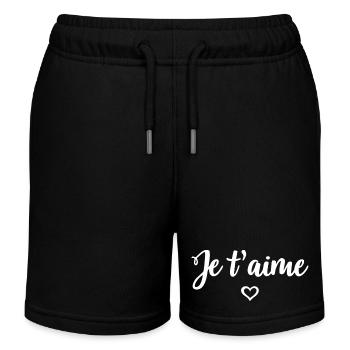 Je t'aime - Short de jogging enfant bio Stanley/Stella - noir - Devant