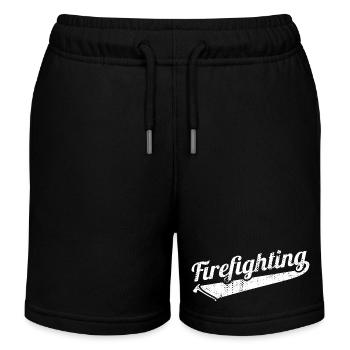 Firefighters - Kids Organic Sweat Shorts by Stanley/Stella - black - Front