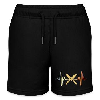 Kochmesser Herzklopfen - Kinder Organic Joggingshorts Mini Bolter von Stanley/Stella - Schwarz - Vorne