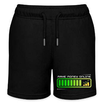Money Maker Verdienen Sie Geld online Lustige Geschenke - Kinder Organic Joggingshorts Mini Bolter von Stanley/Stella - Schwarz - Vorne