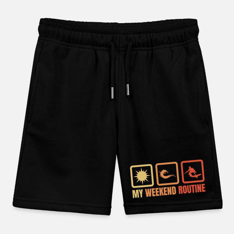 Routine du week-end de surf Short de jogging enfant bio Stanley/Stella