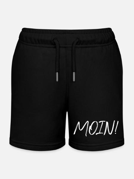 MOIN !, blanc - Short de jogging enfant bio Stanley/Stella - noir