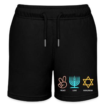 Hanoukka Hanoukka Hanoucca - Short de jogging enfant bio Stanley/Stella - noir - Devant