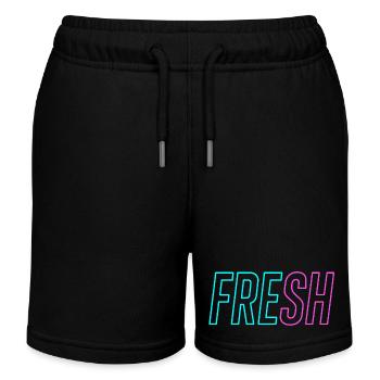 Chemise typographique NEON FRESH - Short de jogging enfant bio Stanley/Stella - noir - Devant