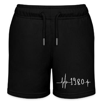 1980 - Kids Organic Sweat Shorts by Stanley/Stella - black - Front
