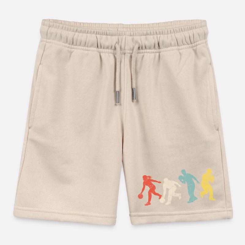 Silhouettes dynamiques de bowling en couleurs Short de jogging enfant bio Stanley/Stella