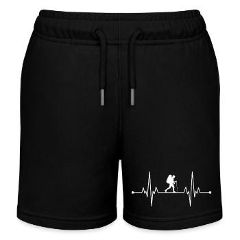 Heartbeat Path Hikers - Kids Organic Sweat Shorts by Stanley/Stella - black - Front