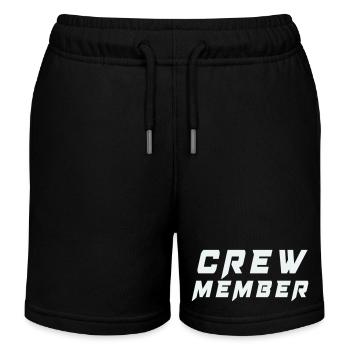 Crew Member Patch Tee - Kids Organic Sweat Shorts by Stanley/Stella - black - Front