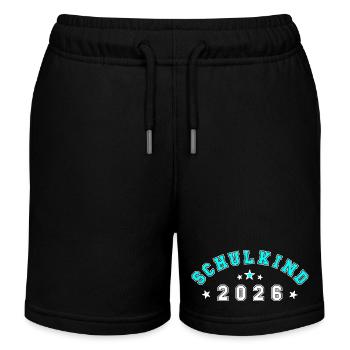 Schulkind 2026 Einschulung - Kinder Organic Joggingshorts Mini Bolter von Stanley/Stella - Schwarz - Vorne
