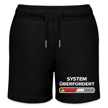 System überfordert Error - Kinder Organic Joggingshorts Mini Bolter von Stanley/Stella - Schwarz - Vorne