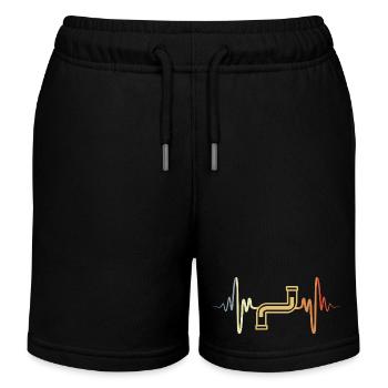 Rohrleitung Herzlinie - Kinder Organic Joggingshorts Mini Bolter von Stanley/Stella - Schwarz - Vorne