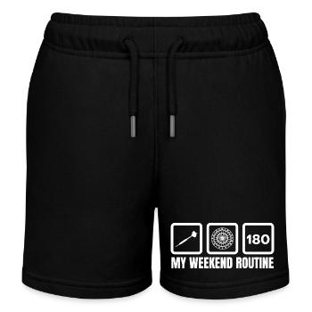 Darts Wochenende - Kinder Organic Joggingshorts Mini Bolter von Stanley/Stella - Schwarz - Vorne