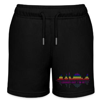 Lustiges Klingt Schwul Bin Dabei LGBT Pride Monat - Kinder Organic Joggingshorts Mini Bolter von Stanley/Stella - Schwarz - Vorne