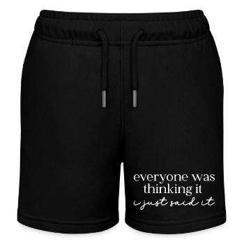 Everyone was thinking it – Sarcasm - Kids Organic Sweat Shorts by Stanley/Stella - black - Front