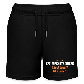 Kfz-Mechatroniker – Klingt teuer? (dunkel) - Kinder Organic Joggingshorts Mini Bolter von Stanley/Stella - Schwarz - Vorne