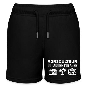 Reisende & Landwirte: Leidenschaft & Entdeckung - Kinder Organic Joggingshorts Mini Bolter von Stanley/Stella - Schwarz - Vorne