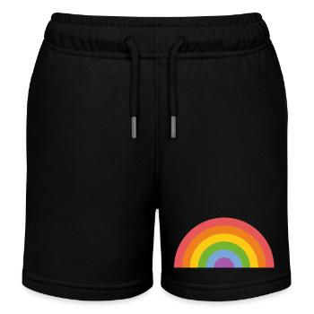 Regenbogen - Kinder Organic Joggingshorts Mini Bolter von Stanley/Stella - Schwarz - Vorne