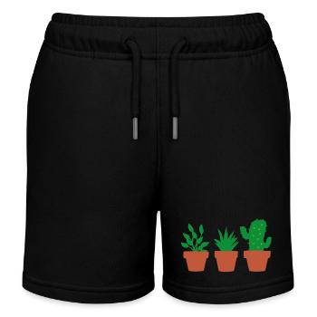 les plantes - Short de jogging enfant bio Stanley/Stella - noir - Devant
