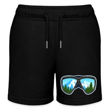 Ski und Snowboard Googles Skier Snowboarder Geschenk - Kinder Organic Joggingshorts Mini Bolter von Stanley/Stella - Schwarz - Vorne