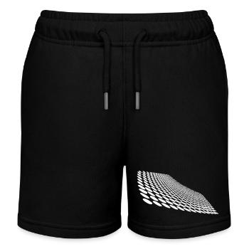 Geometrische Punkte auf gebogener Horizont Fläche - Kinder Organic Joggingshorts Mini Bolter von Stanley/Stella - Schwarz - Vorne
