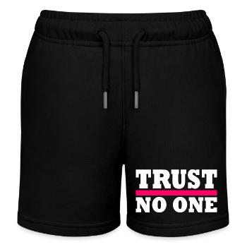 Trust no one - Kids Organic Sweat Shorts by Stanley/Stella - black - Front