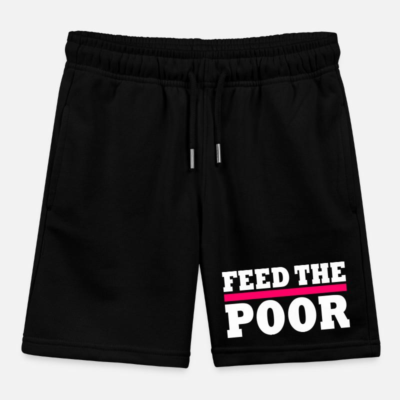 Feed the poor Kids Organic Sweat Shorts by Stanley/Stella