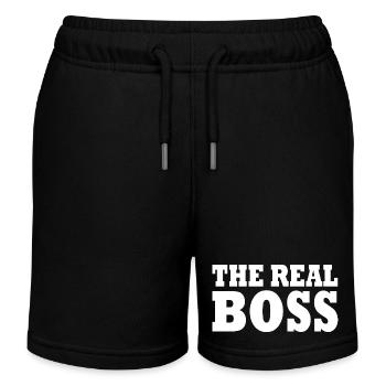 The real boss - Kids Organic Sweat Shorts by Stanley/Stella - black - Front