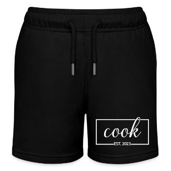 Cook Est. 2023 Graduated Culinary Art Student - Kids Organic Sweat Shorts by Stanley/Stella - black - Front